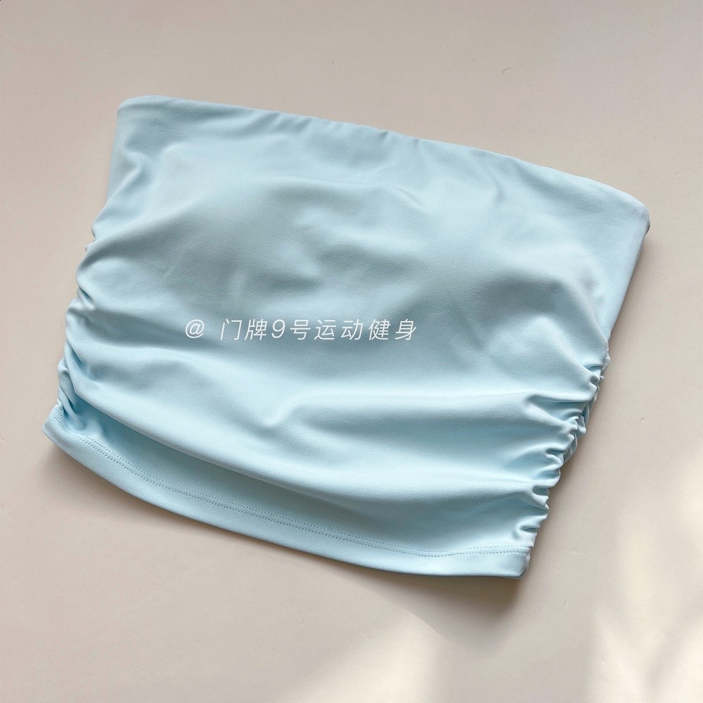 瑜伽服女無肩帶背心美背運動內衣防震平口式內搭文胸健身上衣-規格圖5