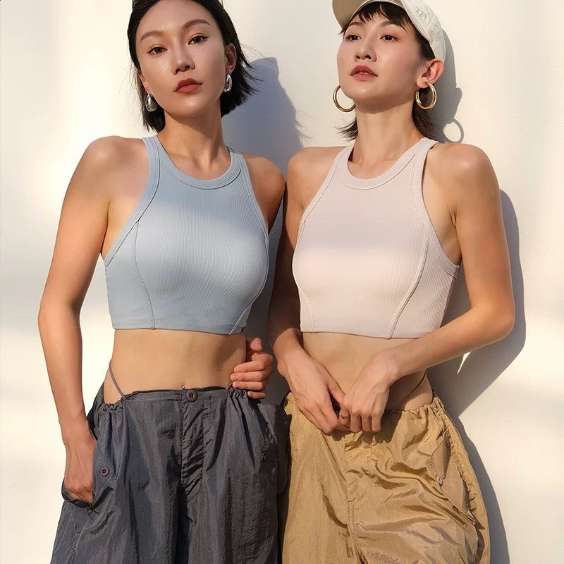 斷碼清倉工字背心一體式帶胸墊美背跑步防震文胸運動內衣瑜伽服-規格圖5