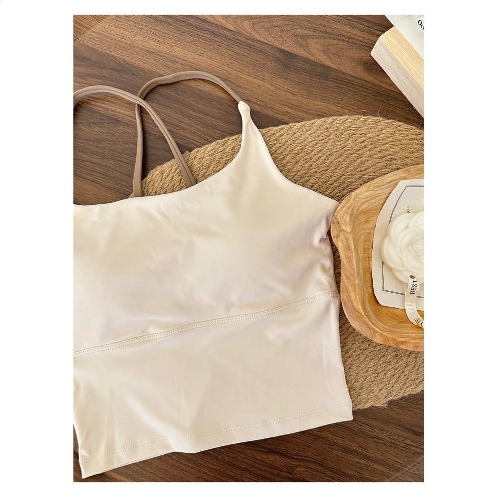 【澤衣壹品】內衣一體上衣運動健身普拉提瑜伽服吊帶背心女帶胸墊-細節圖2