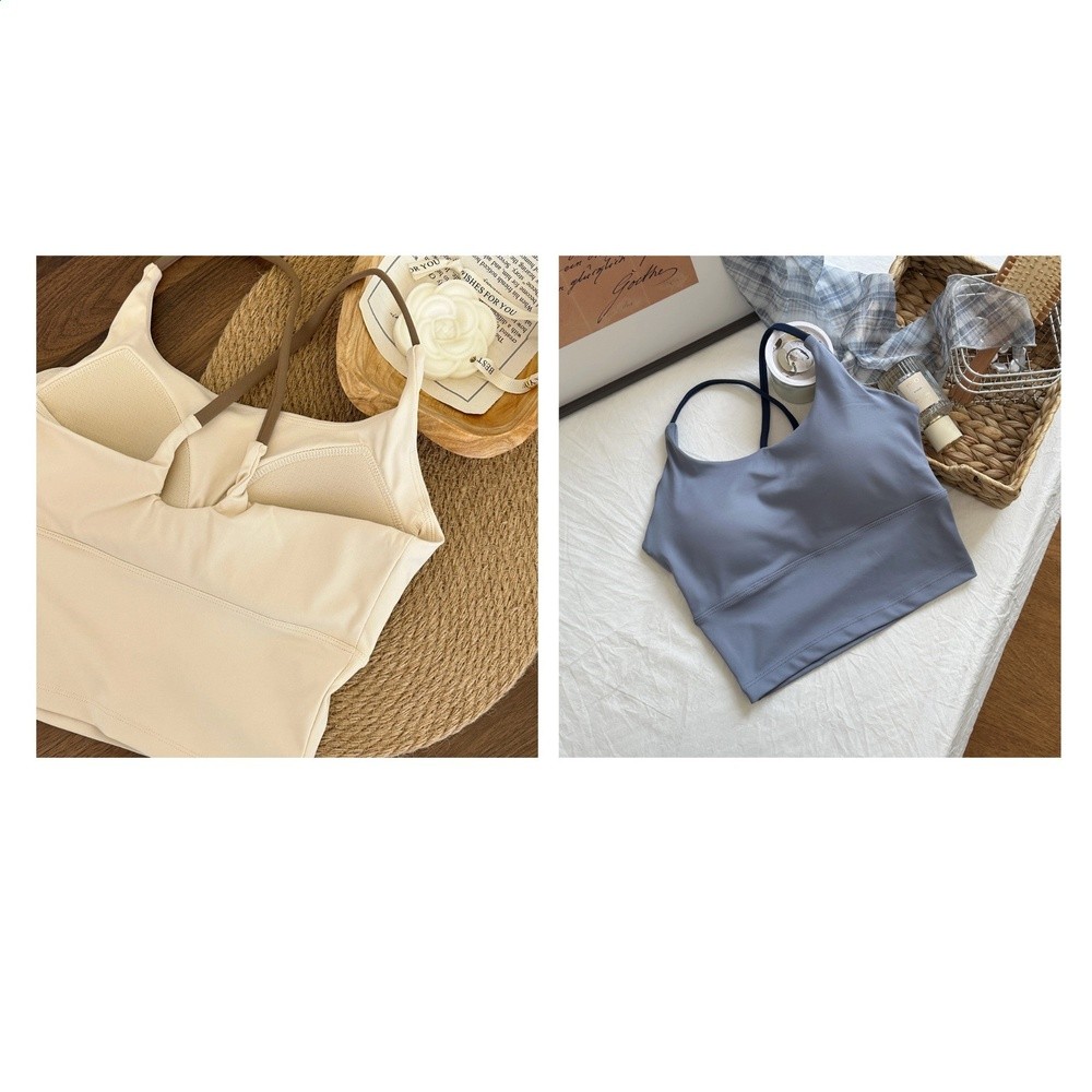 【澤衣壹品】內衣一體上衣運動健身普拉提瑜伽服吊帶背心女帶胸墊-規格圖5