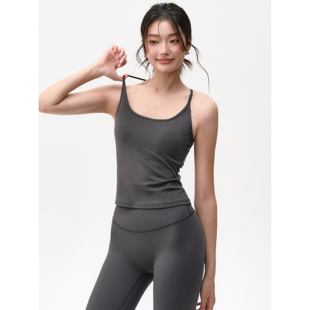 舉重妖精新款運動背心女美背瑜伽服吊帶普拉提訓練服跑步健身文胸-細節圖2