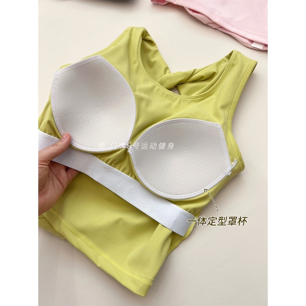 雙交叉美背運動內衣顯瘦瑜伽服背心上衣跑步聚攏防震健身文胸bra-細節圖3