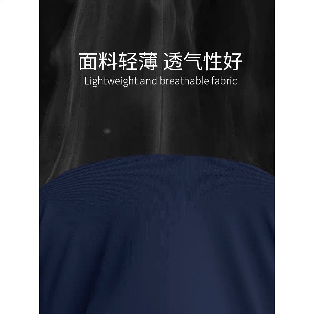 藏藍色防曬衣女2025新款修身收腰外套女款瑜伽服上衣運動緊身立領-細節圖5