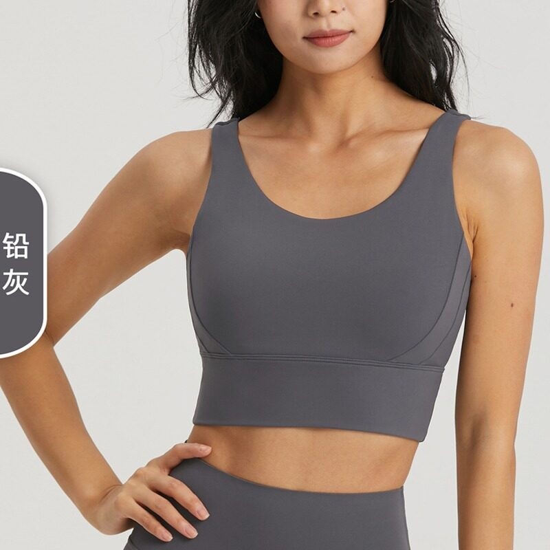 新款高強度運動內衣女高階跑步瑜伽服背心防震防下垂健身上衣文胸-規格圖5