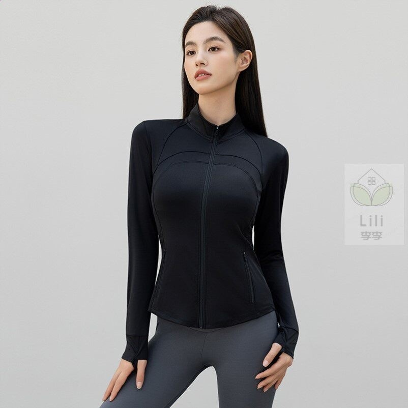 防曬衣女款夏季2026新款修身立領運動冰絲瑜伽服上衣外套-規格圖5