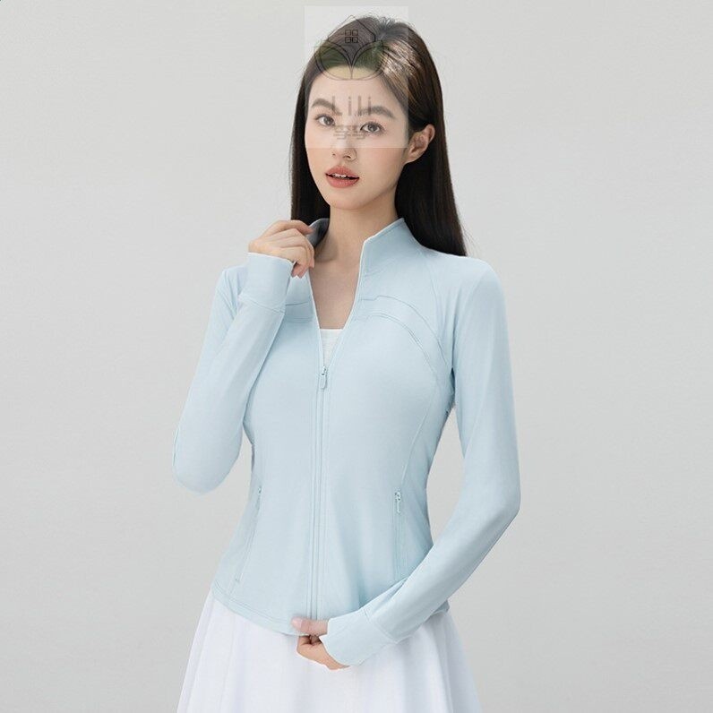 防曬衣女款夏季2026新款修身立領運動冰絲瑜伽服上衣外套-規格圖5
