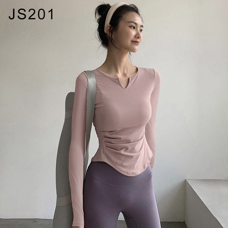瑜伽服套裝女跑步運動長袖上衣專業訓練t恤速乾衣晨跑緊身健身服-規格圖5