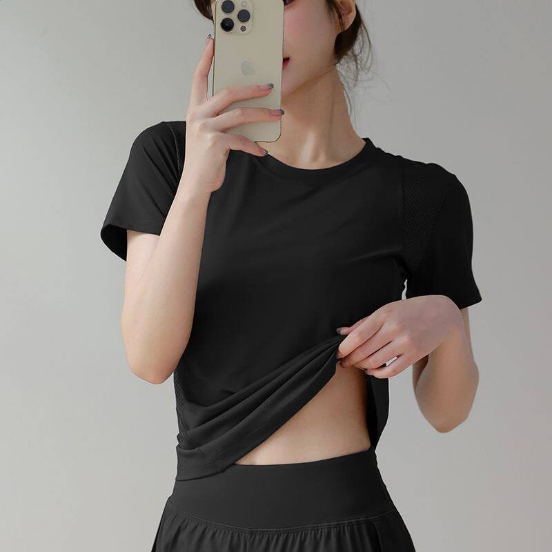 夏季運動套裝女修身顯瘦專業跑步訓練健身瑜伽服騎行晨跑透氣網孔-規格圖5