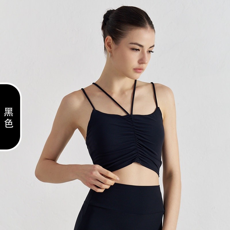 新款運動背心女裸感歐美健身性感美背瑜伽服上衣防震跑步運動文胸-規格圖5