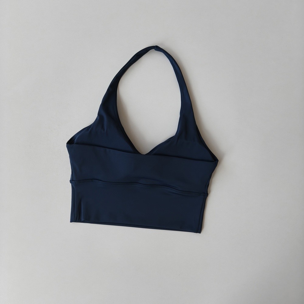 掛脖V領聚攏收副乳運動內衣女美背瑜伽服背心普拉提訓練健身文胸-細節圖3