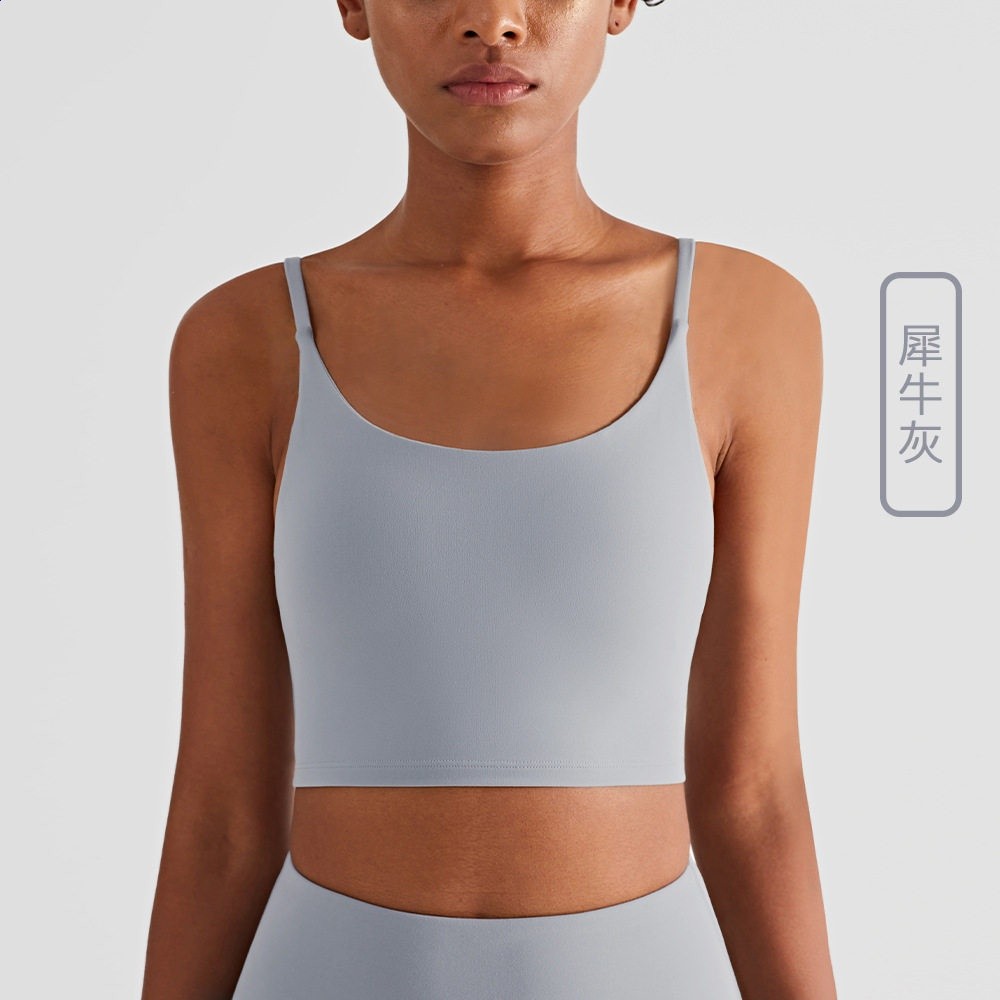 小清新瑜伽服套裝女上衣吊帶春夏跑步運動內衣速乾健身美揹帶胸墊-規格圖4