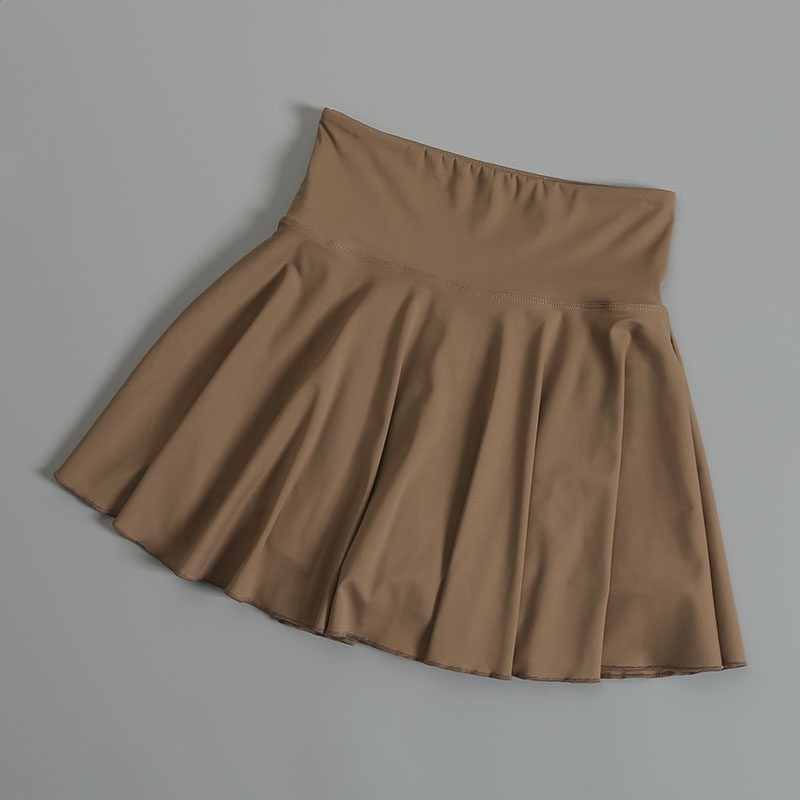 運動短裙瑜伽服夏季女健身服防走光假兩件打底裙褲跑步百褶網球裙-規格圖5