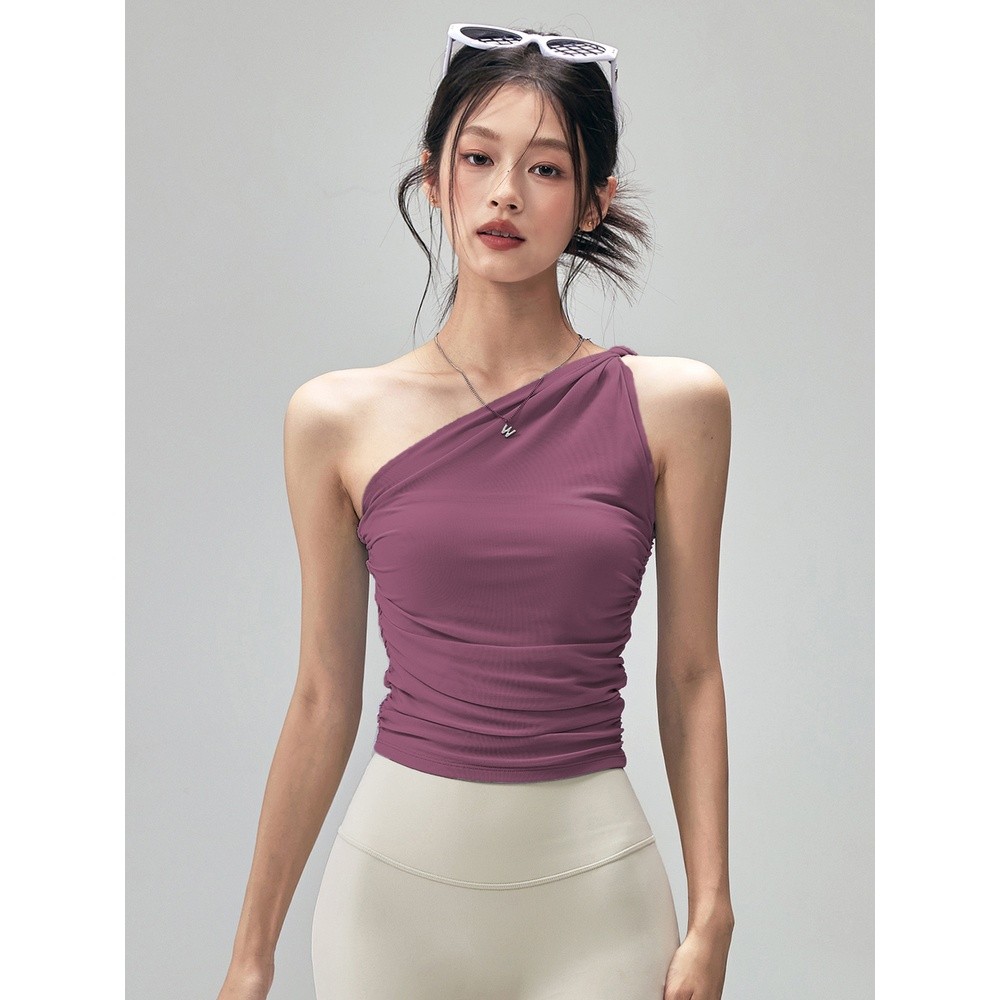防震瑜伽服背心女網紗帶胸墊運動內衣跑步普拉提訓練健身文胸上衣-細節圖5
