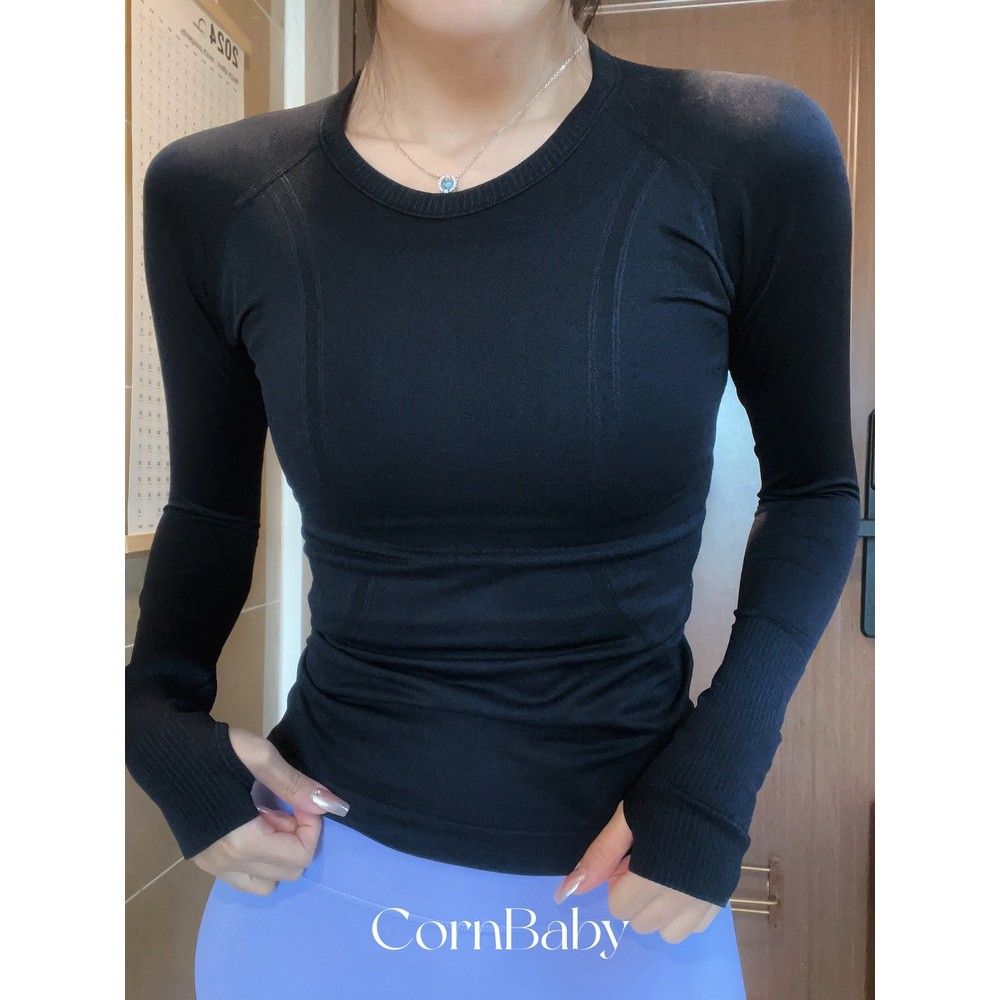 CornBaby*彈力瘦瘦T 透氣速幹Swiftly顯瘦瑜伽服露思同款長袖短袖-規格圖5