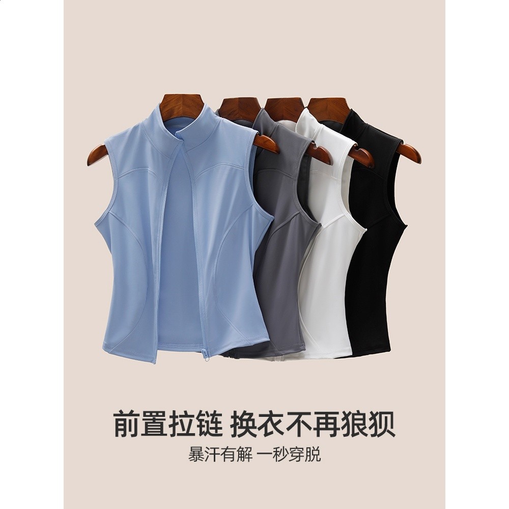 網球服背心女運動上衣馬甲夏季外穿速乾短袖瑜伽服健身跑步騎行服-細節圖3