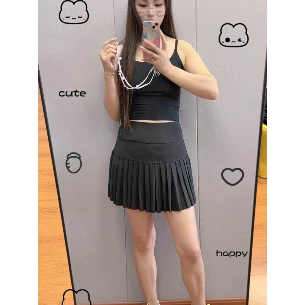 KYODAN歐美單 防走光瑜伽褲女褲裙 運動短裙女假兩件羽毛球健身服-細節圖4