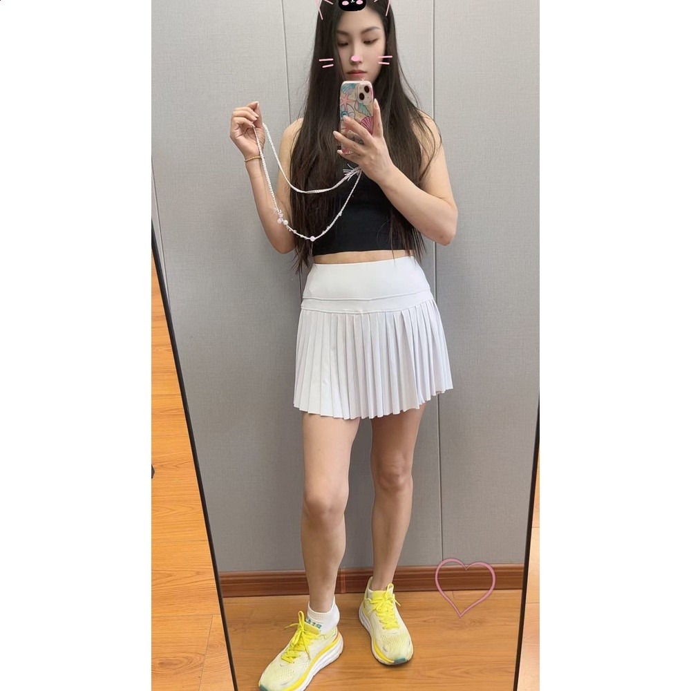KYODAN歐美單 防走光瑜伽褲女褲裙 運動短裙女假兩件羽毛球健身服-規格圖5