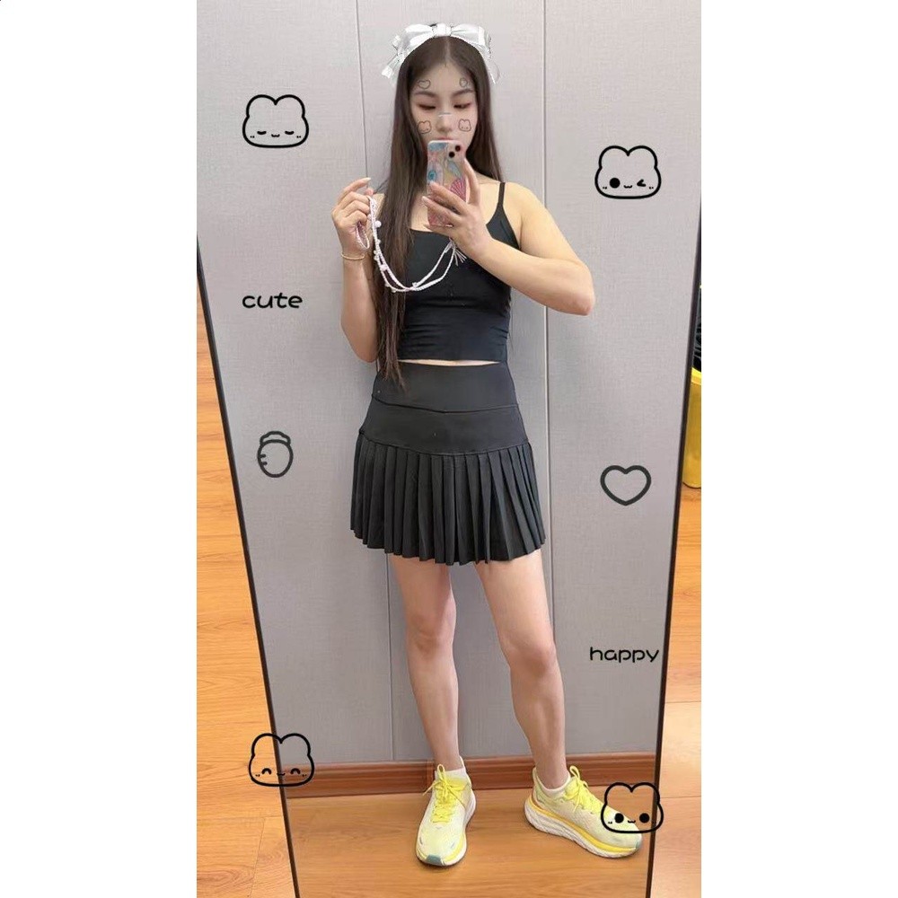 KYODAN歐美單 防走光瑜伽褲女褲裙 運動短裙女假兩件羽毛球健身服-規格圖5