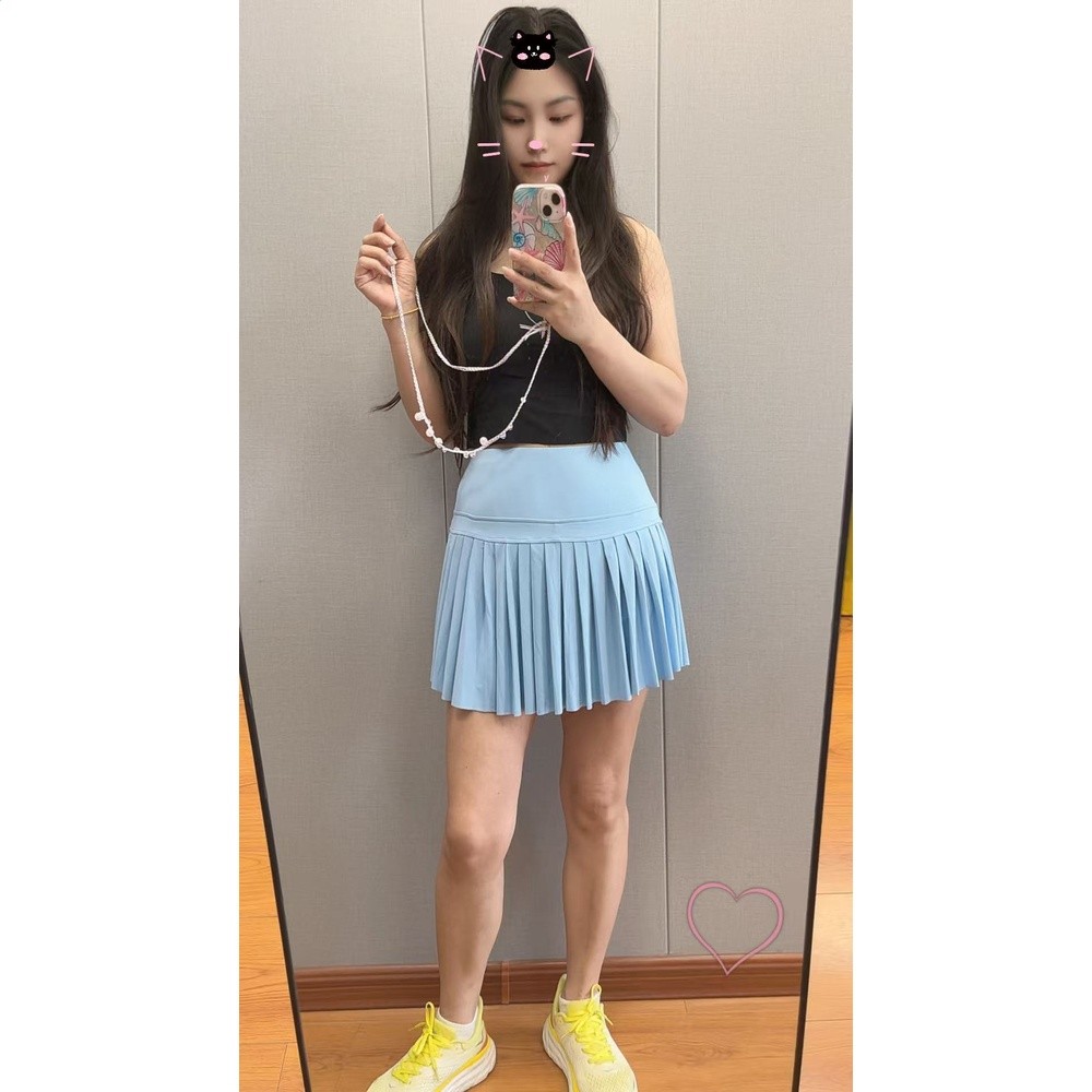 KYODAN歐美單 防走光瑜伽褲女褲裙 運動短裙女假兩件羽毛球健身服-規格圖5
