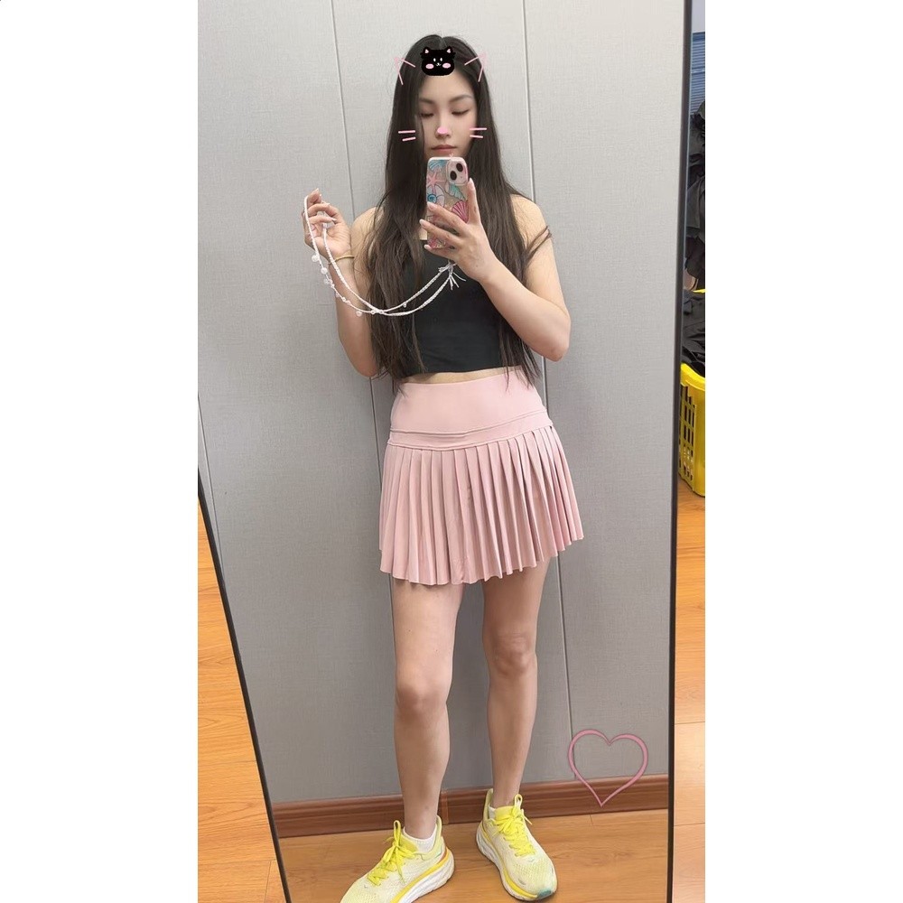 KYODAN歐美單 防走光瑜伽褲女褲裙 運動短裙女假兩件羽毛球健身服-規格圖5