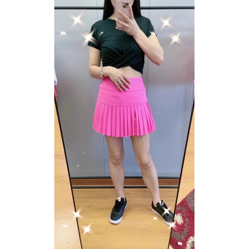 KYODAN歐美單 防走光瑜伽褲女褲裙 運動短裙女假兩件羽毛球健身服-規格圖5