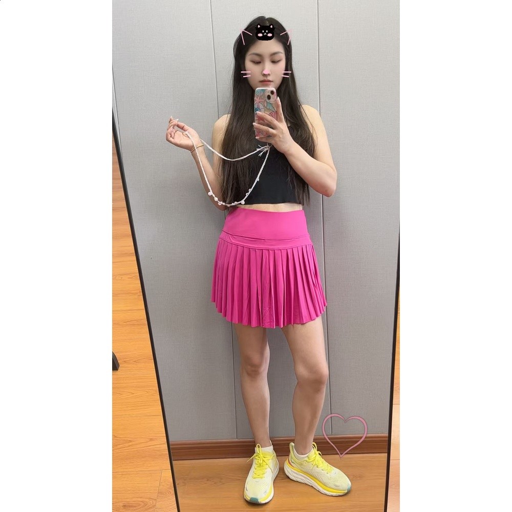KYODAN歐美單 防走光瑜伽褲女褲裙 運動短裙女假兩件羽毛球健身服-規格圖5