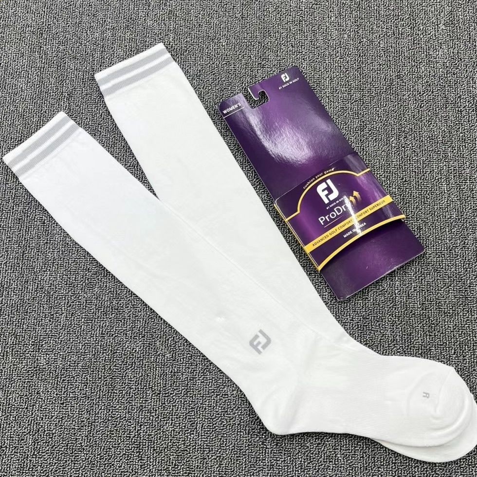 韓國FOOTJOY高爾夫襪子秋季長筒襪戶外防曬高筒運動襪golf棒球襪-規格圖5