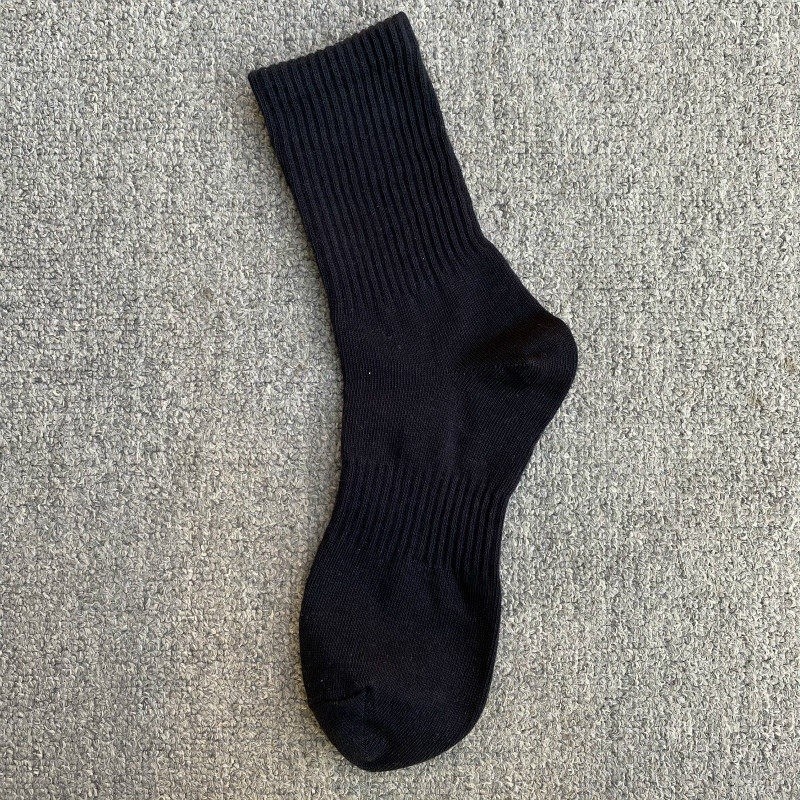 中筒黑色6雙
