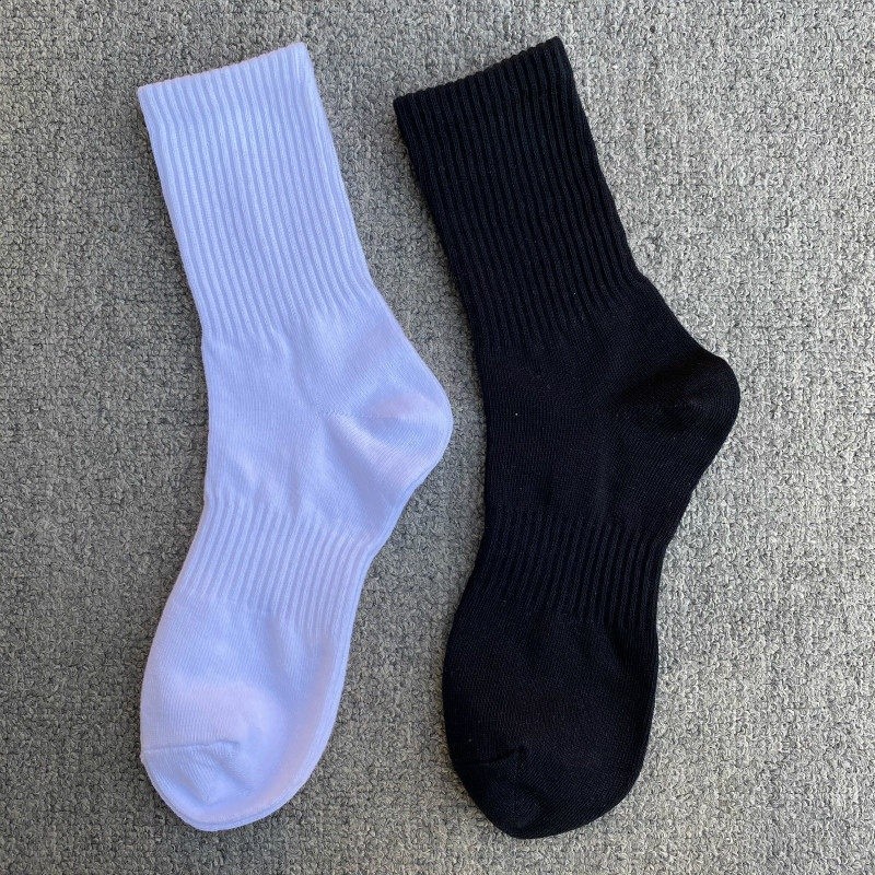 中筒黑色白色各3雙