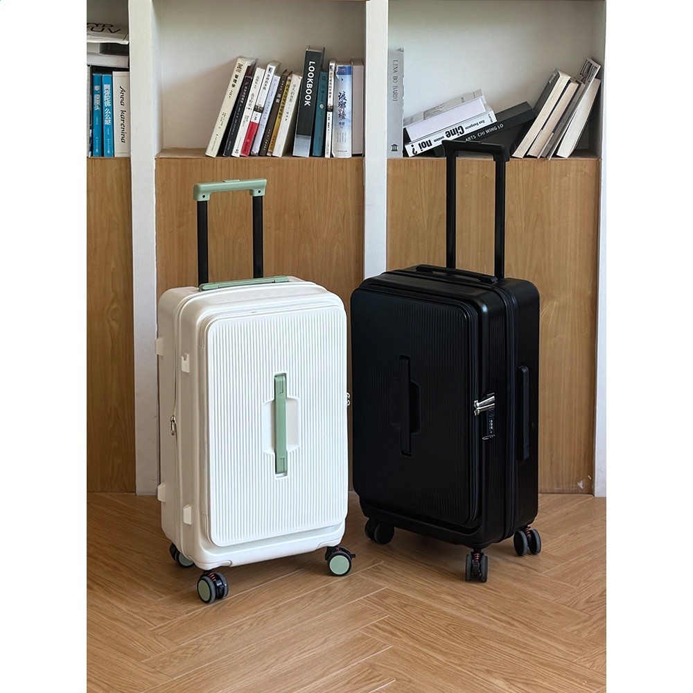 新款前開口行李箱女可擴充套件大容量20寸登機旅行箱男學生密碼拉桿箱-細節圖2