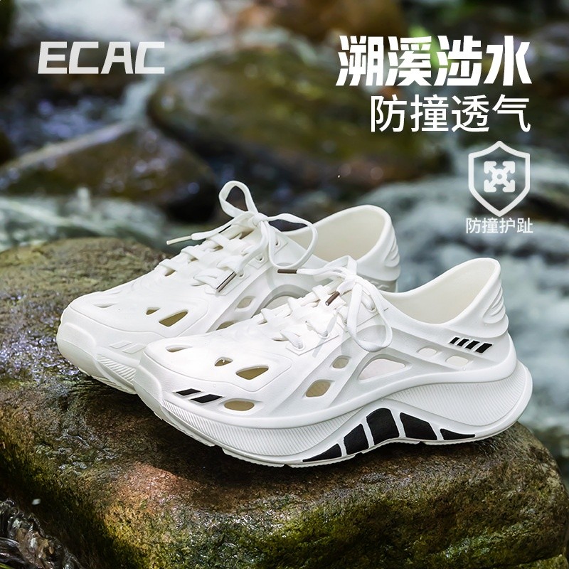 厚底洞洞鞋男款夏季外穿防滑防臭踩屎感拖鞋戶外釣魚溯溪沙灘涼鞋-規格圖5