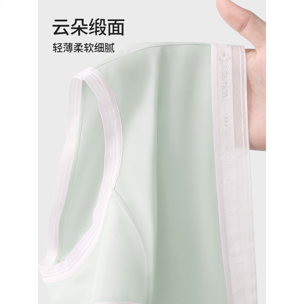 朵朵棉冰絲內褲女夏季薄款10A級抗菌純棉加長襠;涼爽透氣三角短褲-細節圖4
