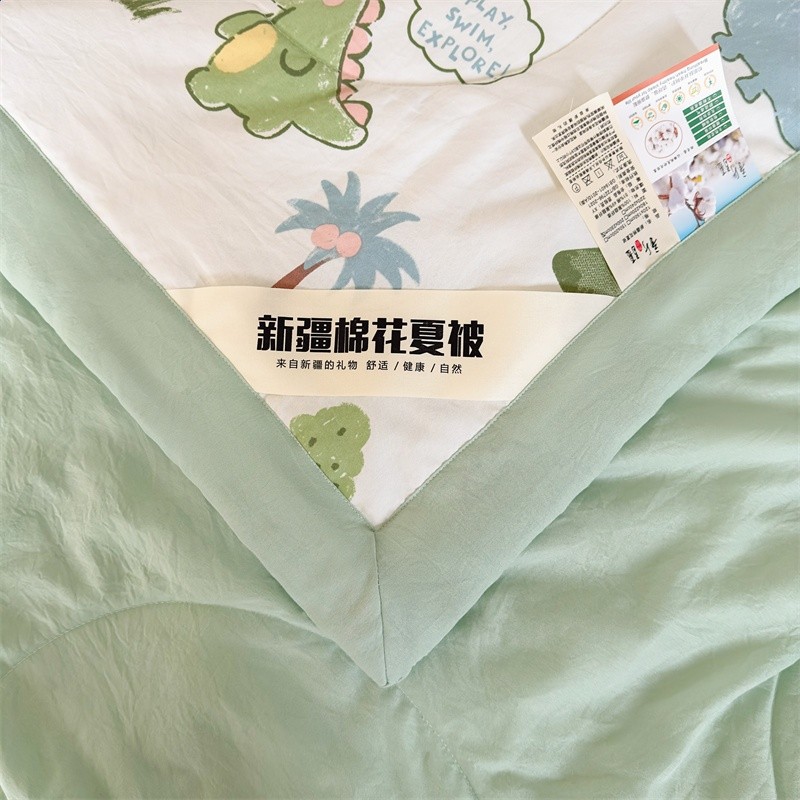 ins風夏涼被新疆棉花被芯宿舍學生小清新單人可機洗150x200空調被-細節圖5