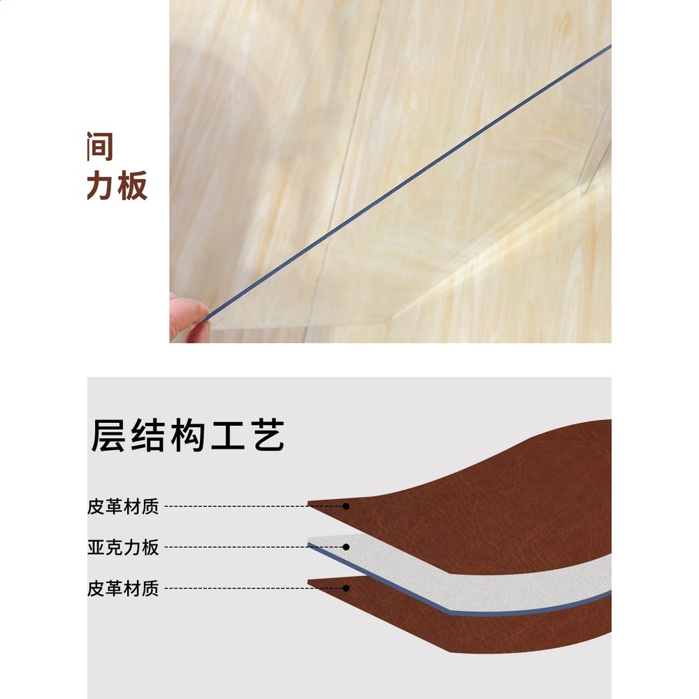 扣邊護腕書桌墊子折邊寫字檯桌面墊板滑鼠墊超大硬質商務辦公桌墊-細節圖5