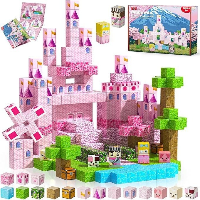 B48【粉色城堡】100pcs