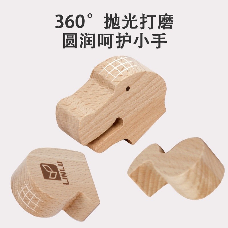 木質動物拼圖恐龍大顆粒磁力積木兒童益智力拼裝早教認知創意玩具-細節圖2