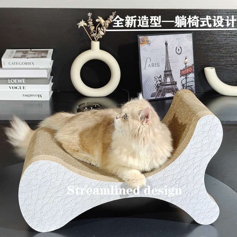 工廠現貨原創Y型貓抓板一體貓窩耐磨特大號貓沙發貴妃椅-細節圖4