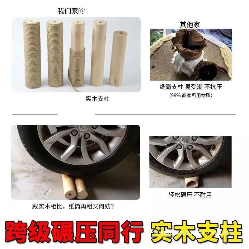 貓爬架劍麻繩劍麻柱黃麻柱麻繩柱替換柱磨爪柱貓抓板配件貓咪配件-細節圖5