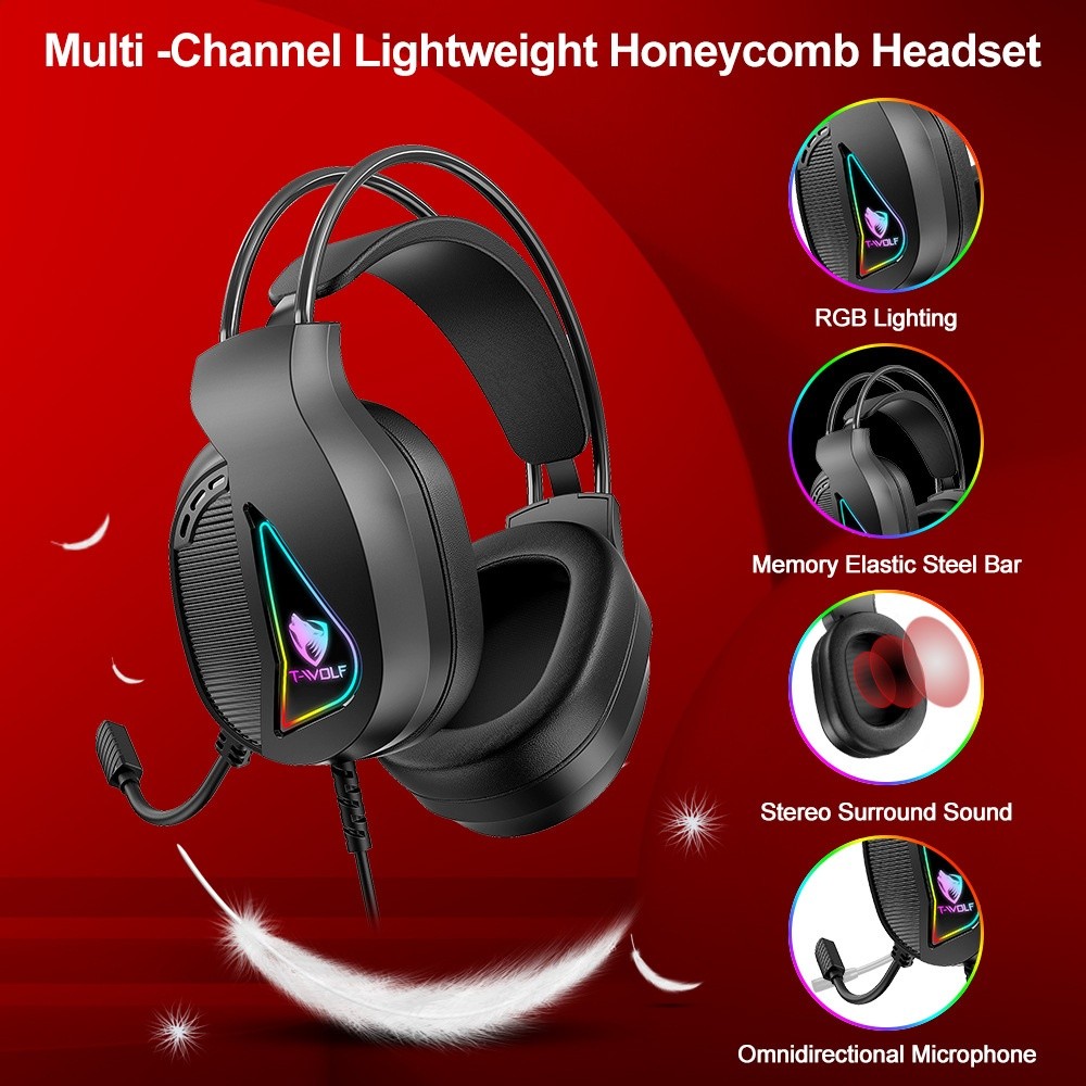 T-WOLF雷狼TF400鍵鼠套裝鍵盤滑鼠耳機滑鼠墊四件套有線發光鍵鼠-細節圖3