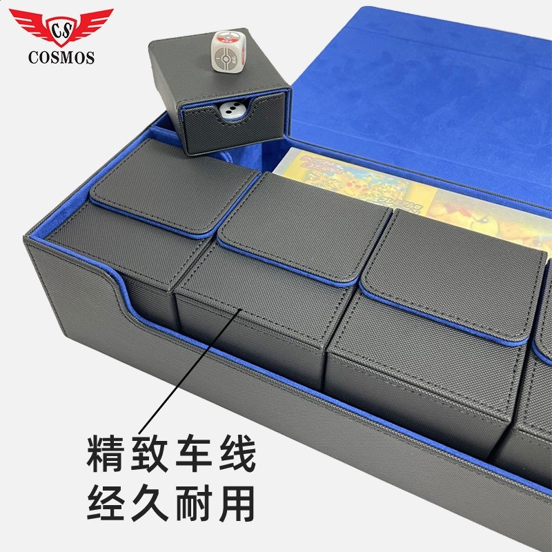 600+單盒骰子帶蓋保護卡牌盒滑鼠墊收藏盒現貨批發PVC卡夾收納盒-細節圖2