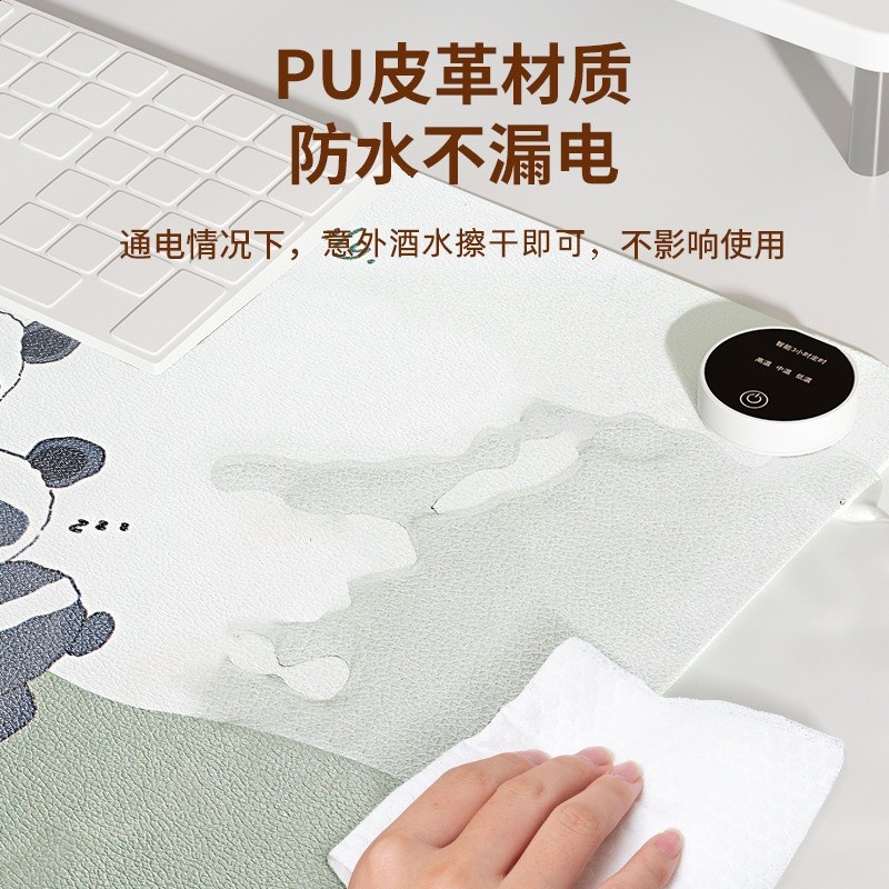 加熱滑鼠墊電發熱冬天暖桌墊辦公室書桌面墊學生電腦寫字暖手-細節圖3