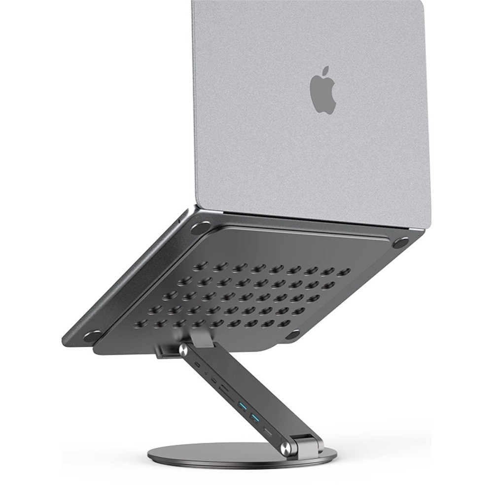 ipoko筆記本支架360度旋轉折疊懸浮散熱鋁合金適用於macbook華為-細節圖4