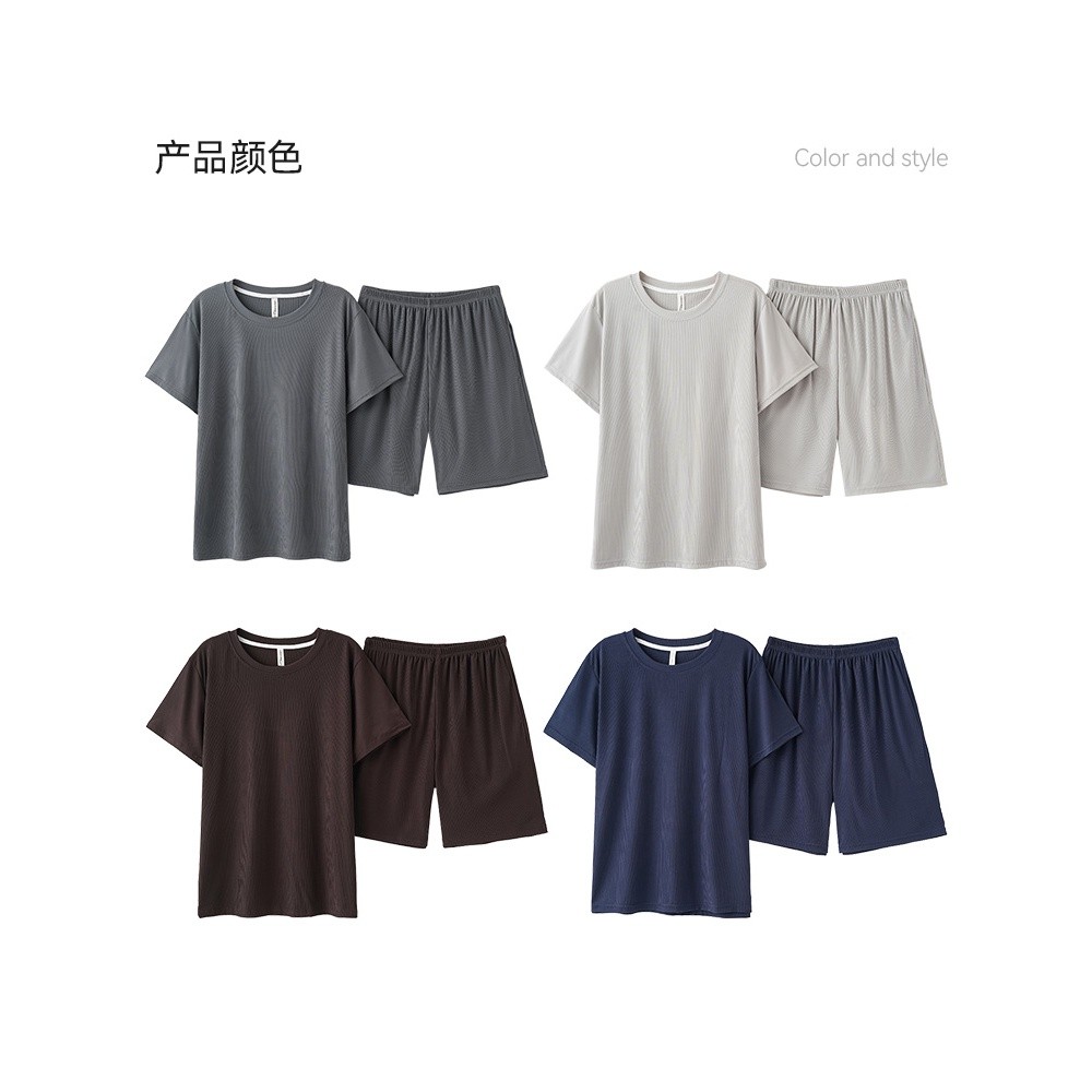 貓人冰絲睡衣男2026新款夏季夏天薄款學生青少年可外穿家居服套裝-細節圖4