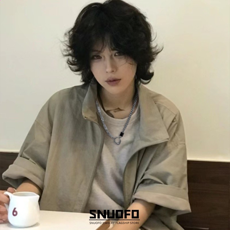 小眾夏季項鍊男設計感輕奢美式嘻哈裝飾短鎖骨鍊男士簡約百搭配飾-細節圖2