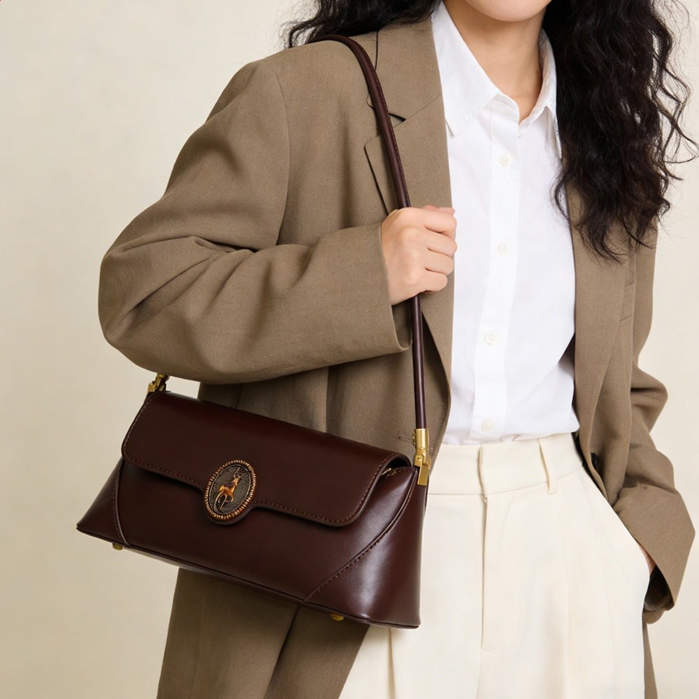 網紅包包女2026新款夏時尚百搭腋下包大容量單肩手提包法棍包小包-規格圖5