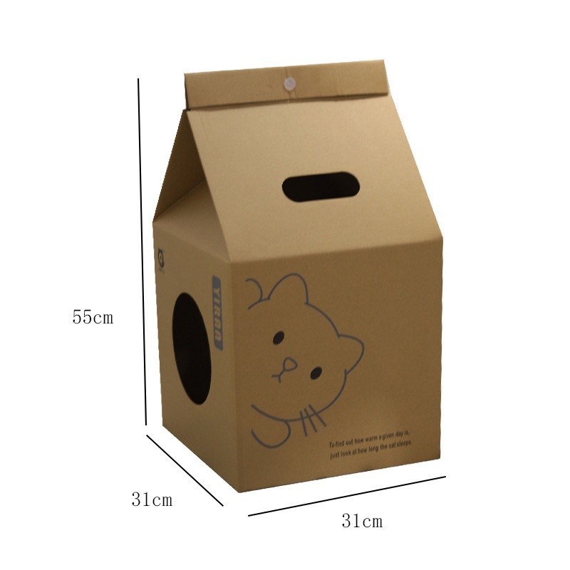 牛奶盒貓抓板瓦楞紙貓窩高密度貓咪磨爪神器不飛屑寵物玩具-細節圖5