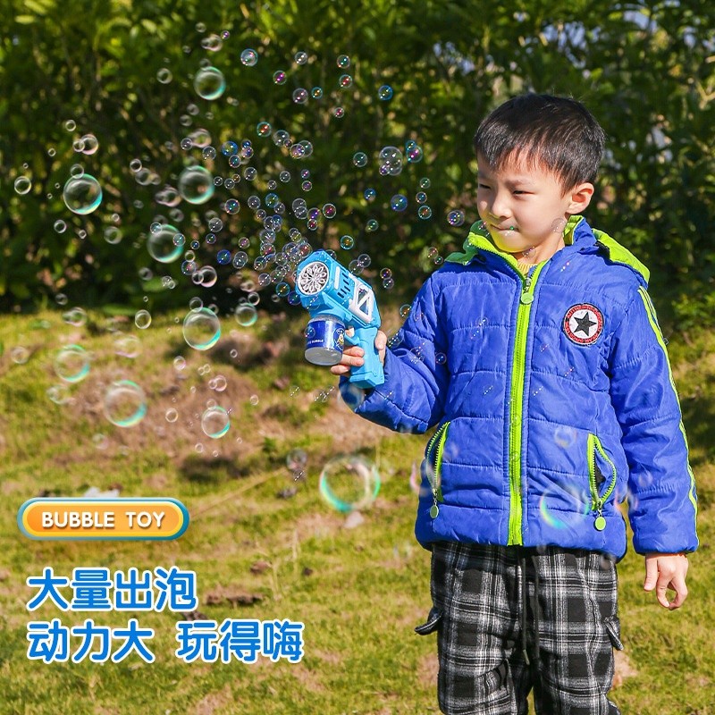 新款泡泡槍69孔全自動泡泡機玩具電動兒童手柄吹泡泡水玩具批發-細節圖2