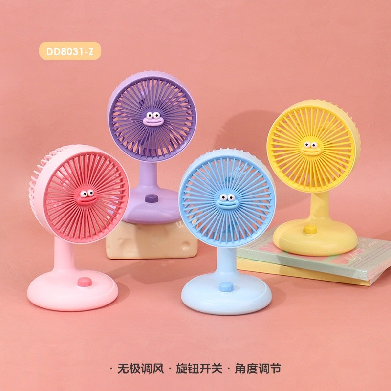 點滴爆款可愛大熊貓臺式小風扇桌面可調節角度USB充電風扇學生-規格圖5