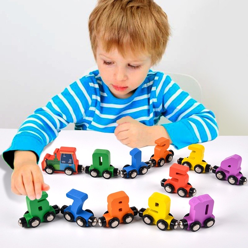 磁性數字小火車0-10玩具細節幼兒童益智磁力積木拼裝男女寶寶禮物-細節圖2
