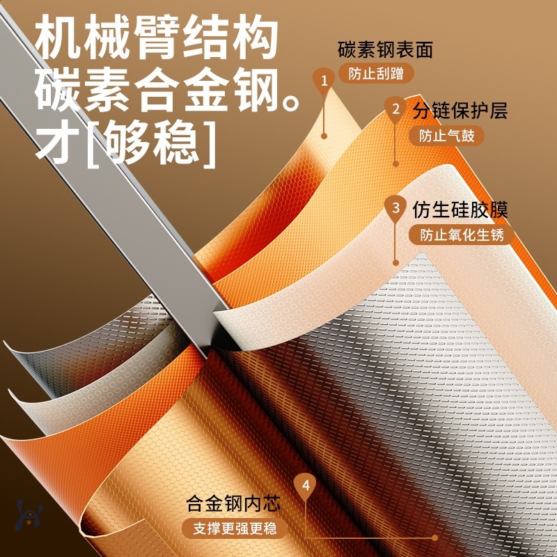 隱藏式床頭懶人支架免夾手機平板電腦懸臂俯拍支架刷抖音刷劇支架-細節圖3